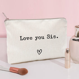LICOBG Love You Sister Makeup Case open showing interior storage