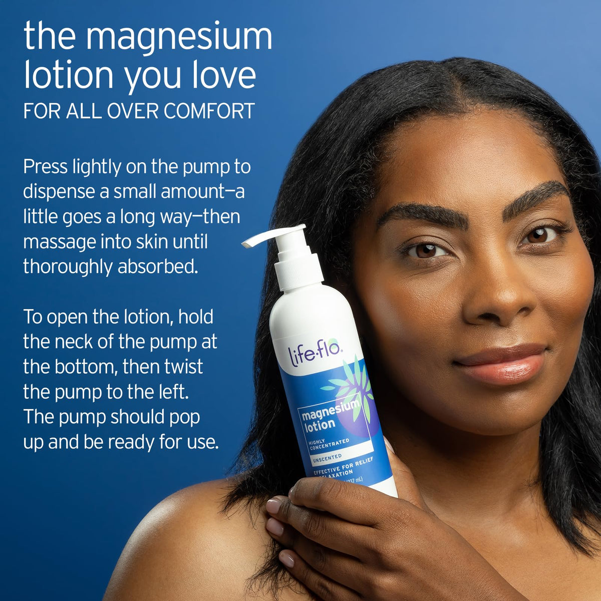 LIFE-FLO Magnesium Lotion texture on skin