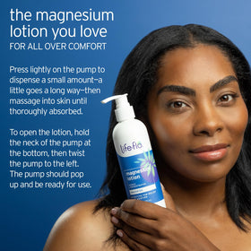 LIFE-FLO Magnesium Lotion texture on skin