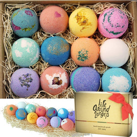 Lifearound2angels Bath Bombs Gift Set 12 assorted colours