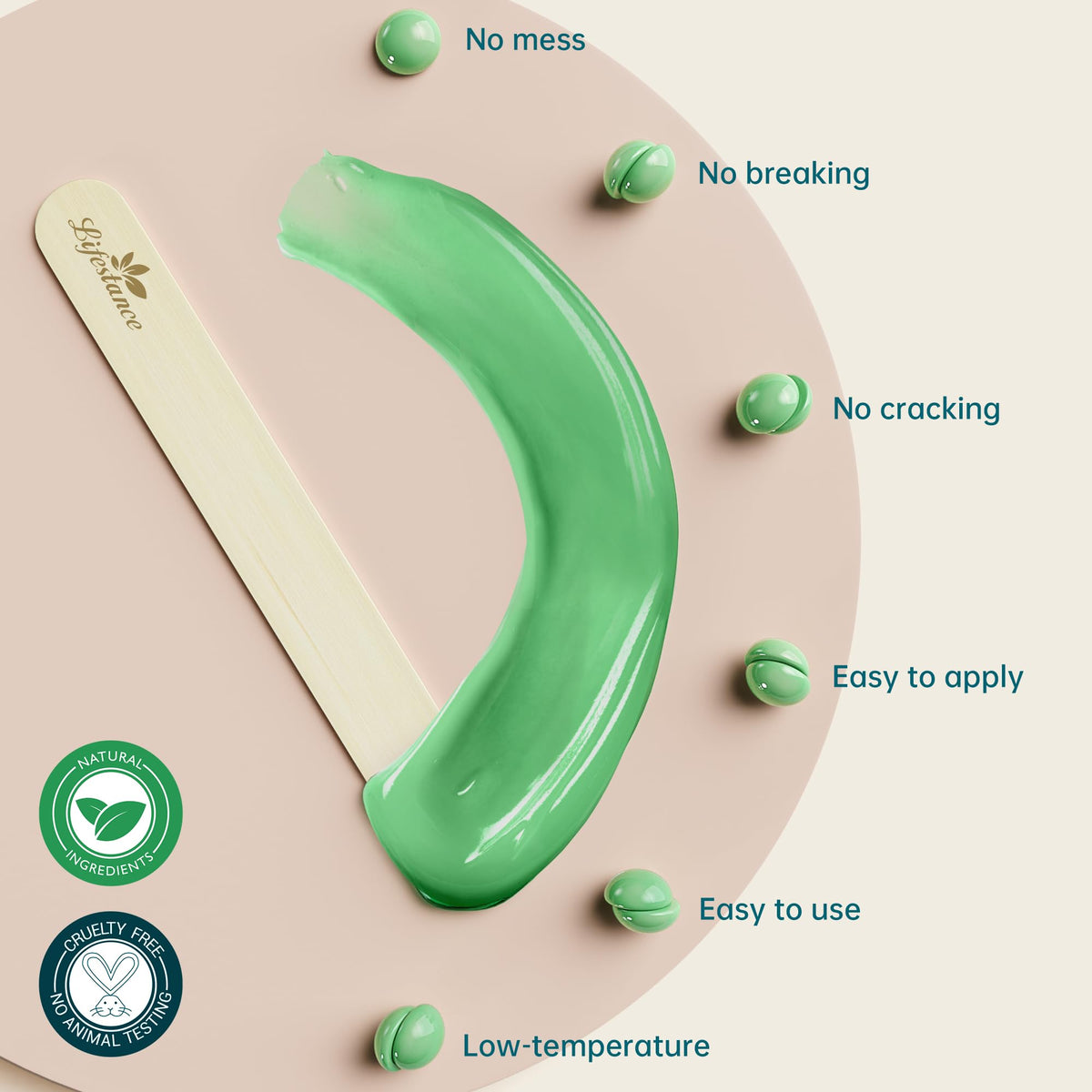 Lifestance Aloe Vera Wax Beads with aloe vera leaves
