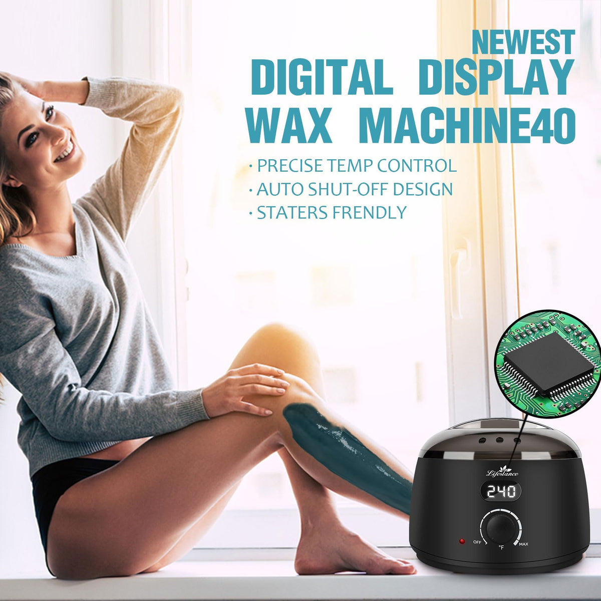 Lifestance digital wax warmer with LED display