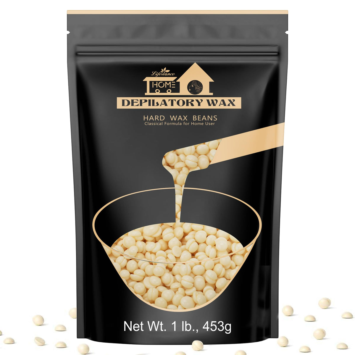 Lifestance Hard Wax Beans 1LB package front view