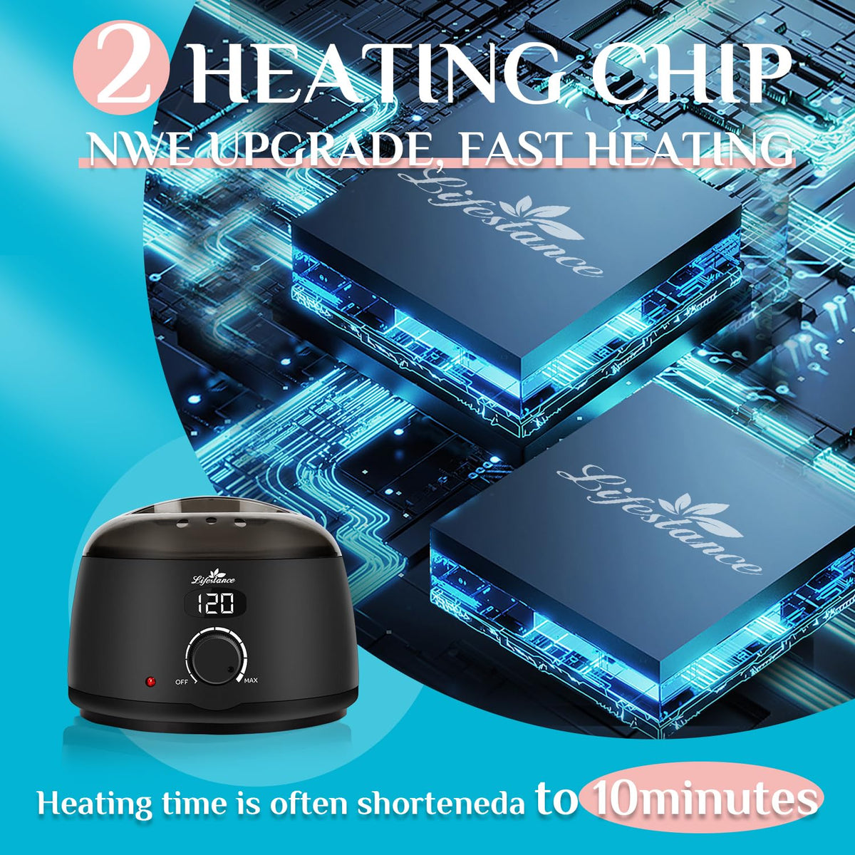 Lifestance L2 Digital Wax Warmer with see-through lid