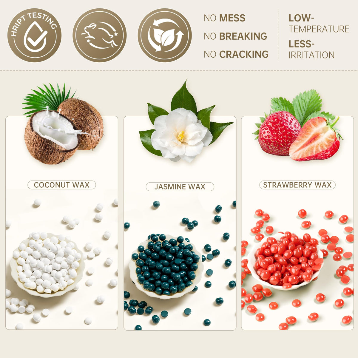 Lifestance wax beads packaging showing all included items