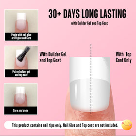 Lifestyle image of a manicure using NOVO OVO nail tips