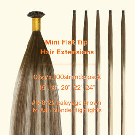 Lifestyle image of a model wearing Full Shine Mini Flat Tip Remy Hair Extensions
