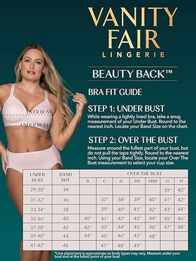 Lifestyle image of a model wearing Vanity Fair Women's Beauty Back Smoothing Bra