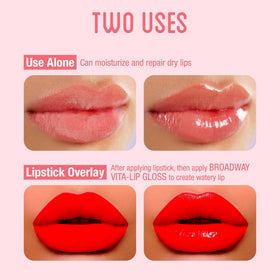 Lifestyle image of a person applying Ruby Kisses Vita-Lip Gloss