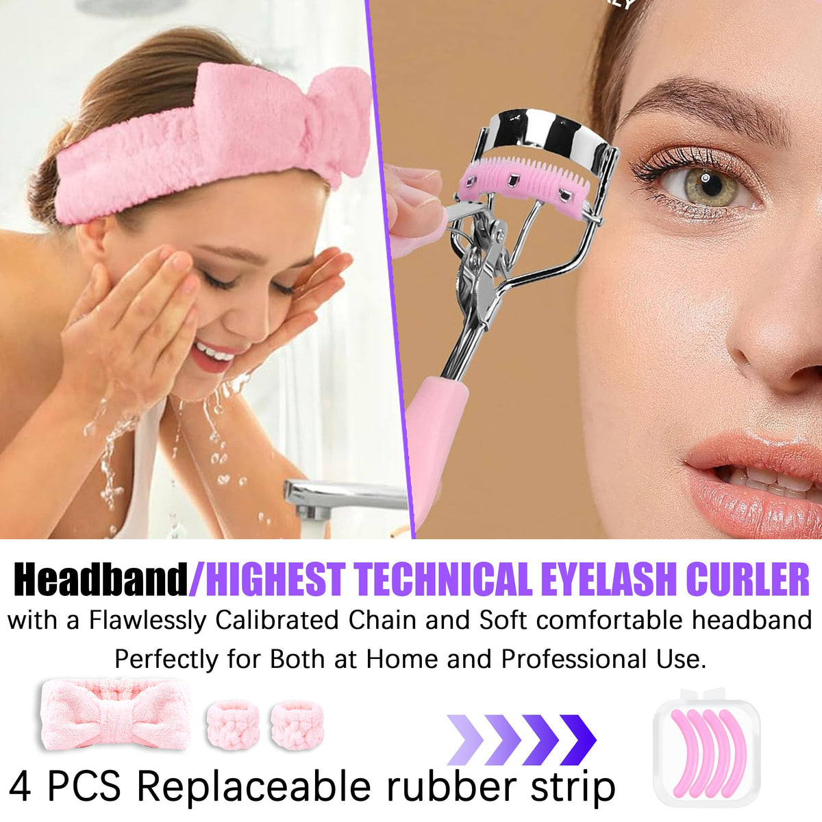 Lifestyle image of a person applying YIDUO cluster lashes