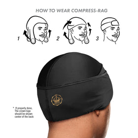 Lifestyle image of a person wearing Red by Kiss Bow Wow X Power Wave Durag