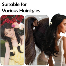 Lifestyle image of a woman wearing Drnytunk hair clips in a casual setting