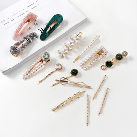Lifestyle image of a woman wearing Mehayi hair clips at a party