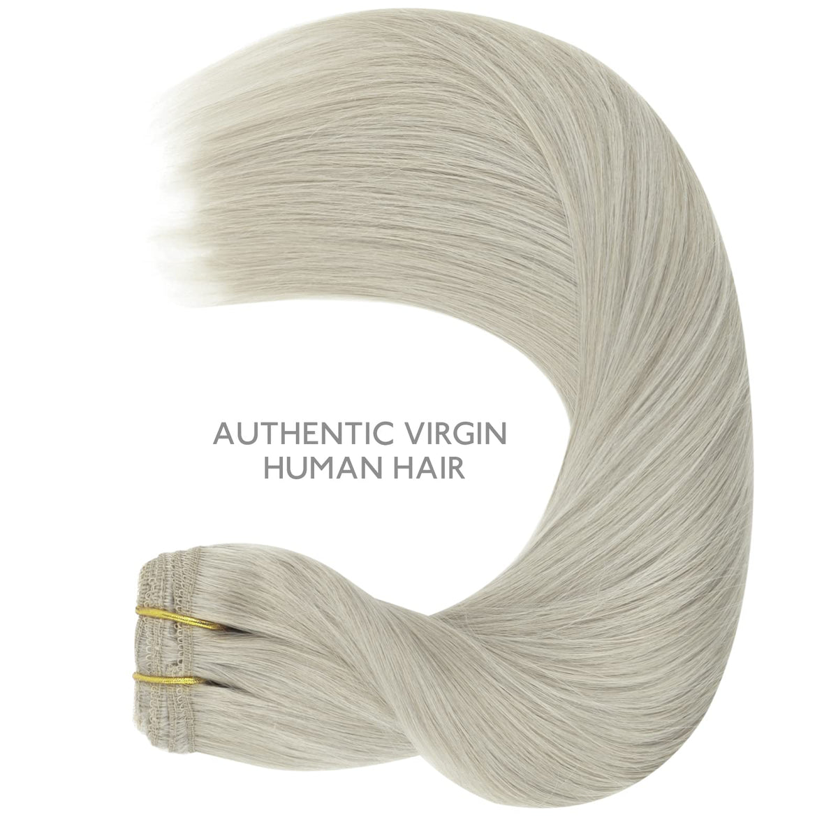 Lifestyle image of a woman wearing Wennalife grey hair extensions