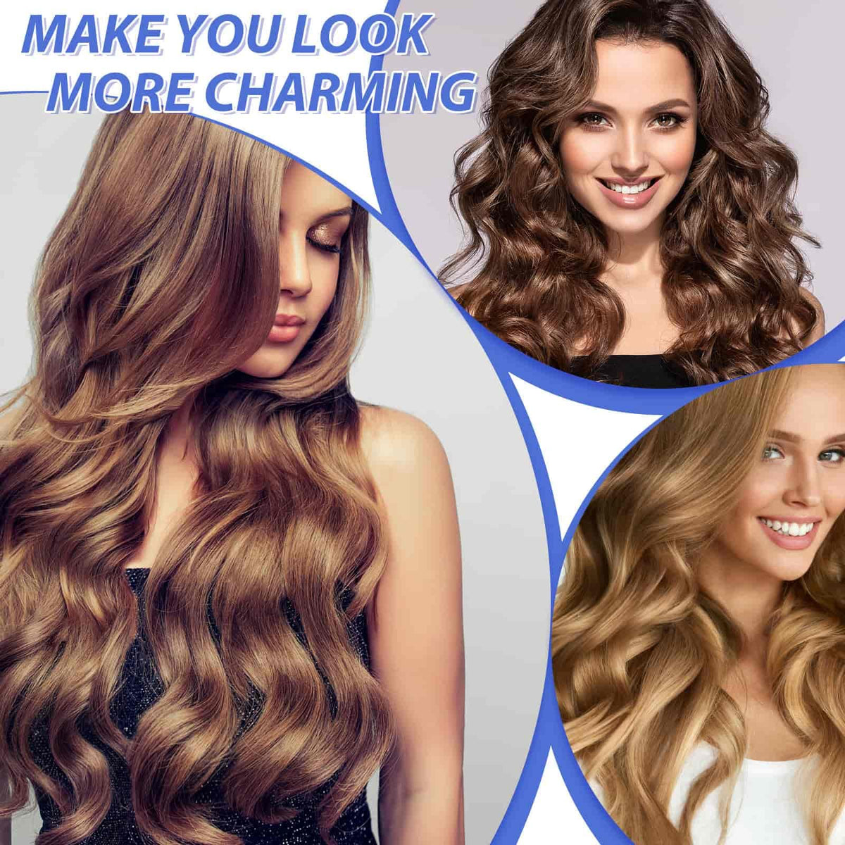 Lifestyle image of Acejoz Jumbo Hair Rollers during styling