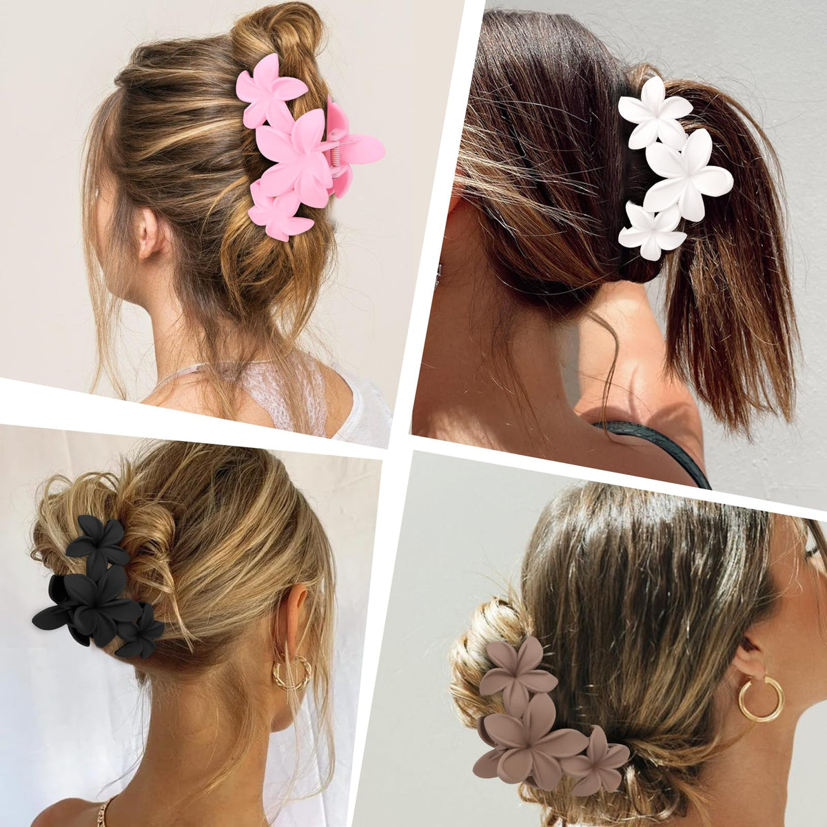 Lifestyle image of ANBALA flower hair clips at the beach