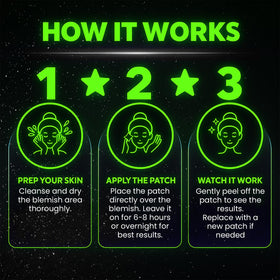 Lifestyle image of Andlane Glow In The Dark Star Pimple Patches in use