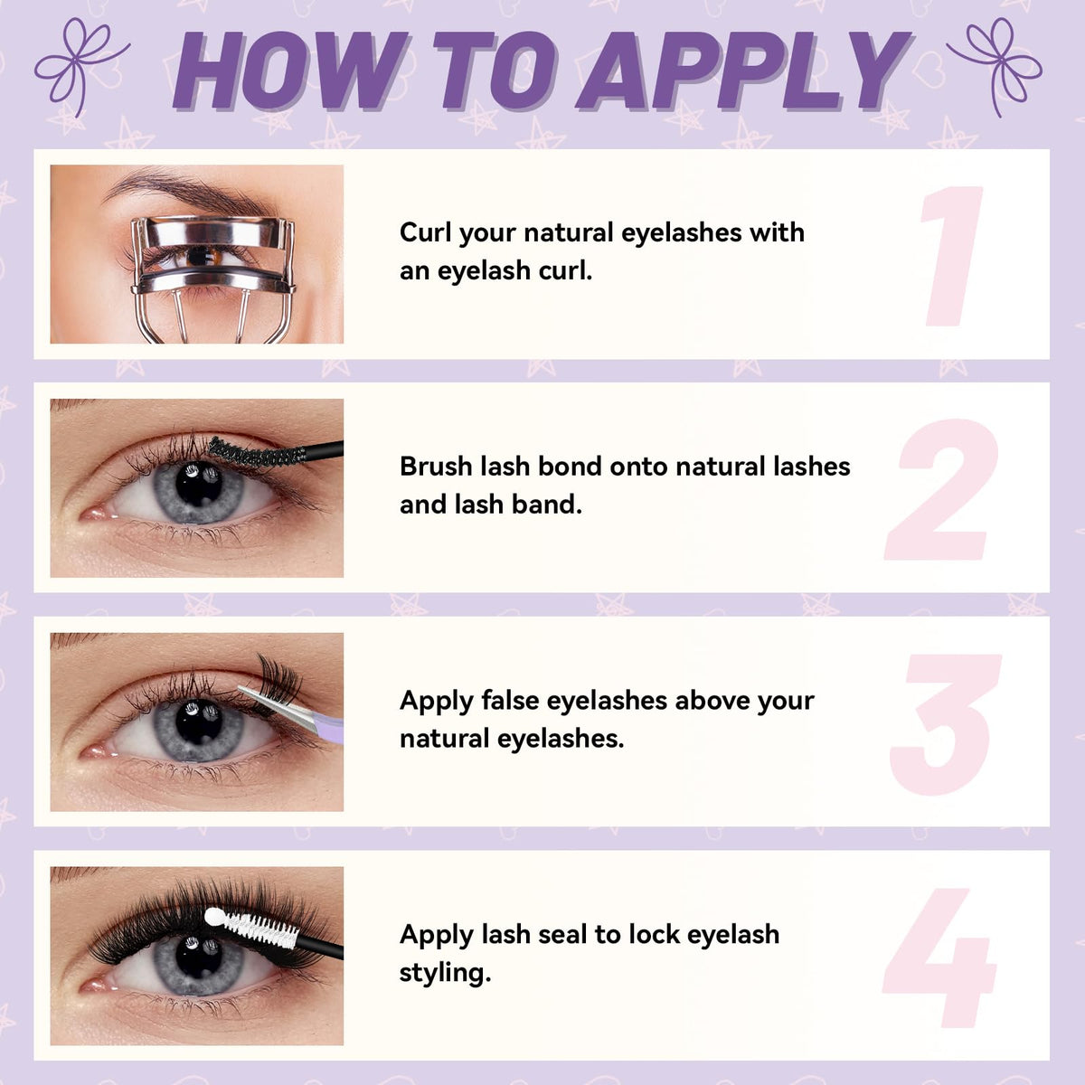 Lifestyle image of applying QUAFFLY lash clusters