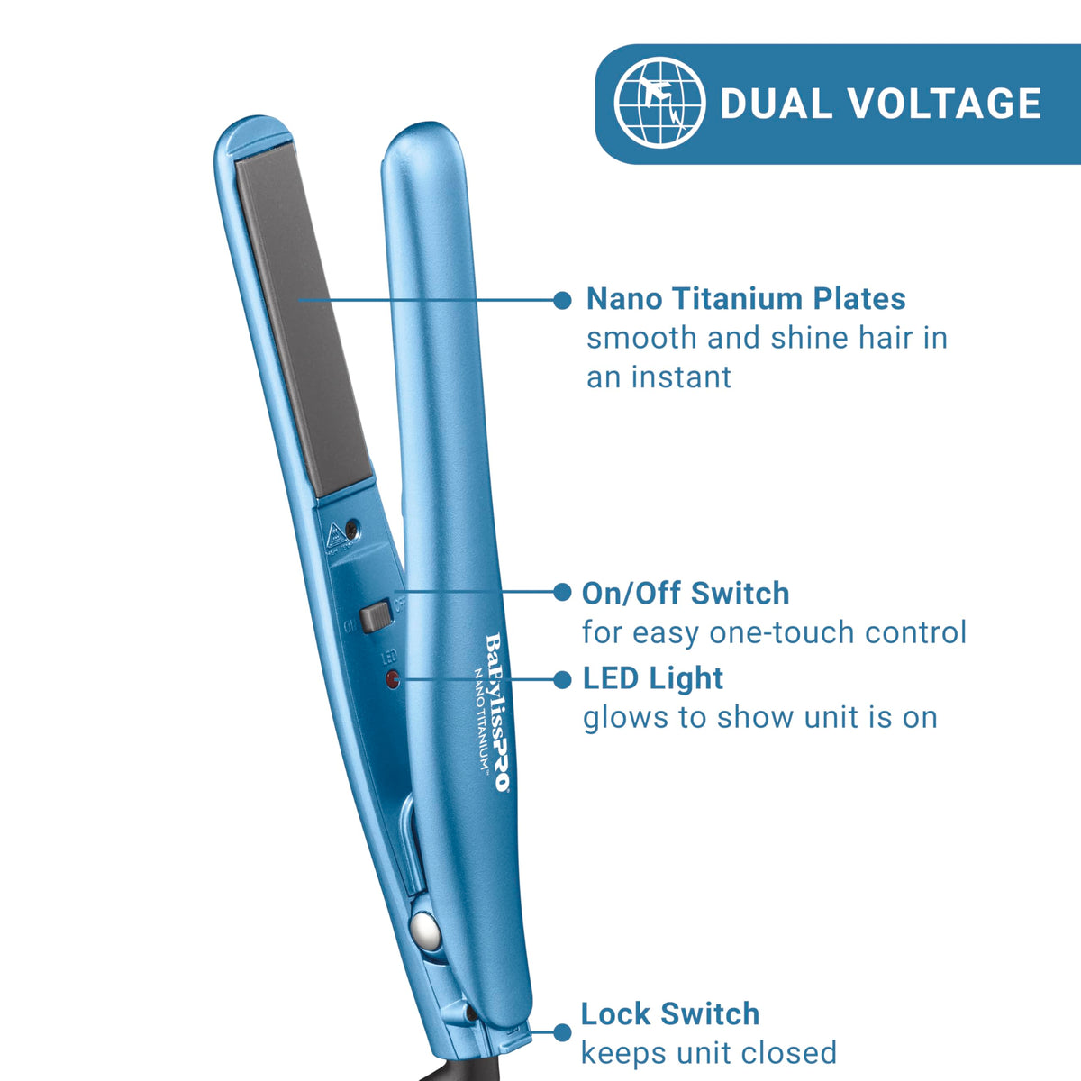 Lifestyle image of BaBylissPRO Ultra-Sleek flat iron in use