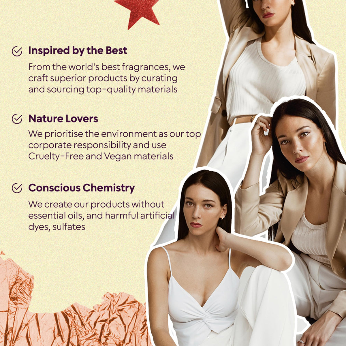 Lifestyle image of Bella Vita perfume set on a vanity