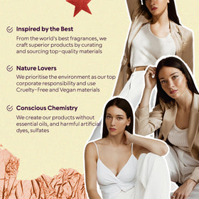Lifestyle image of Bella Vita perfume set on a vanity