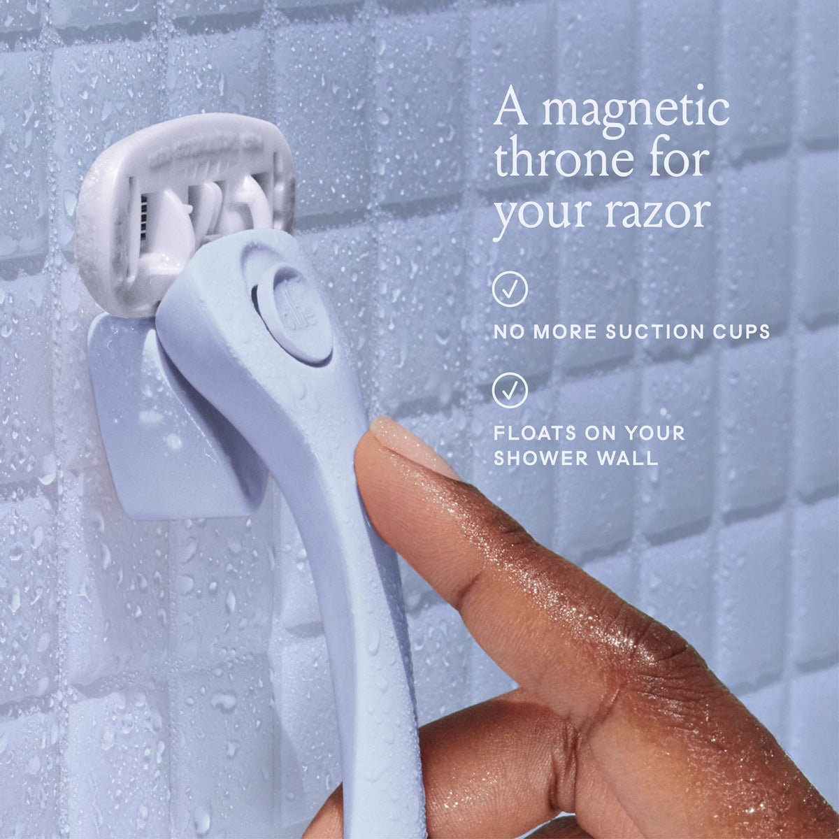Lifestyle image of Billie razor in a bright bathroom setting