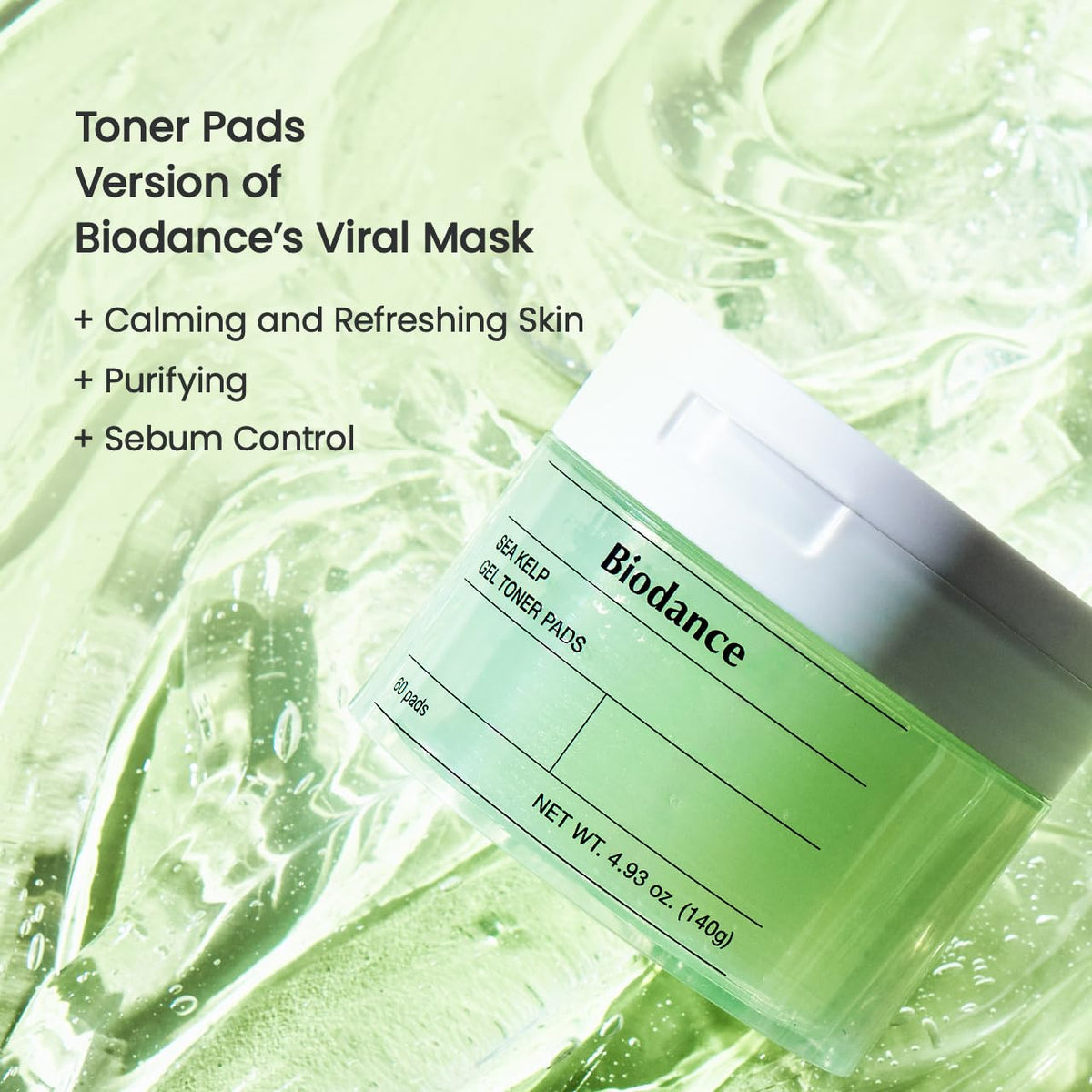 Lifestyle image of BIODANCE Sea Kelp Gel Toner Pads in bathroom