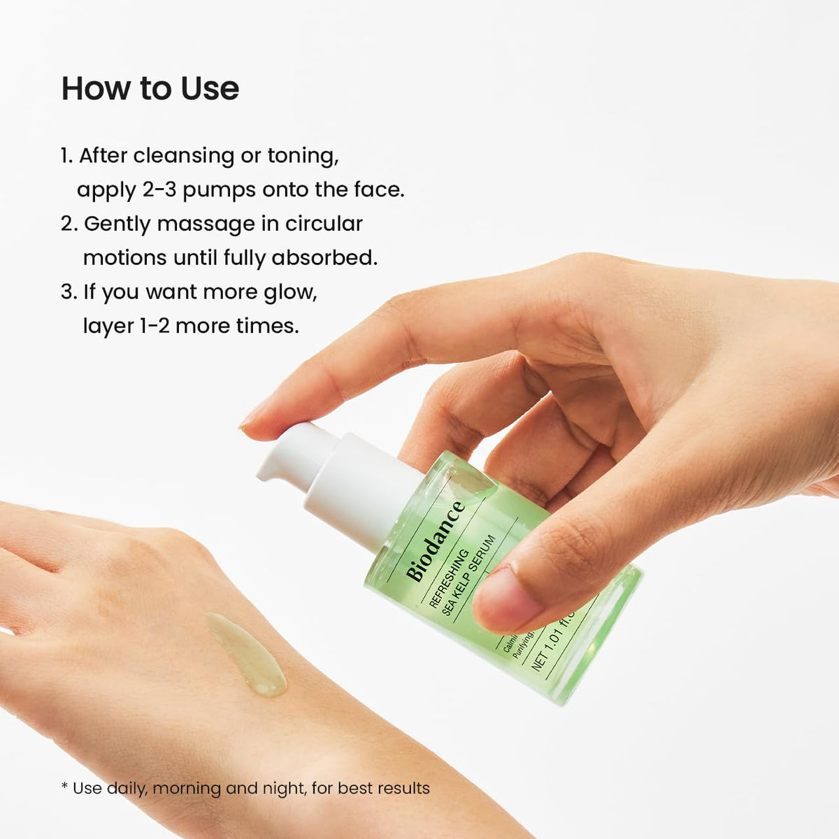 Lifestyle image of BIODANCE serum on bathroom counter