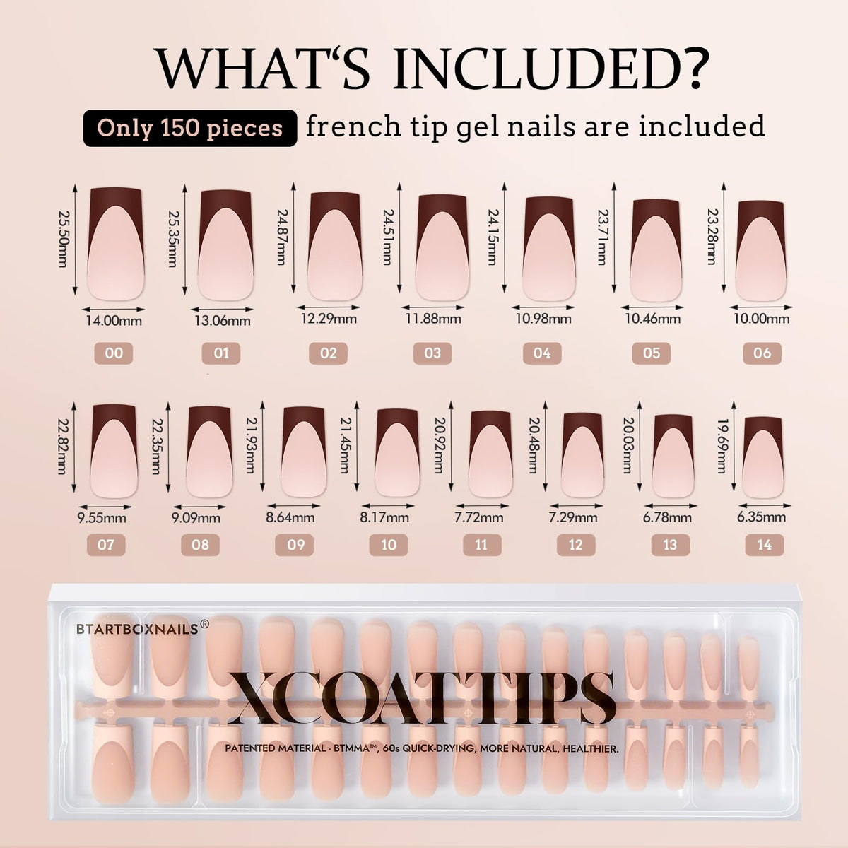 Lifestyle image of BTARTBOXNAILS SkinTone French Tip Press On Nails