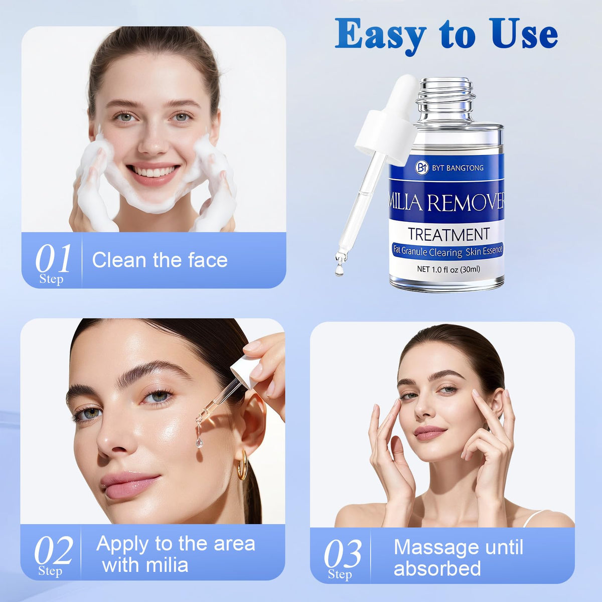 Lifestyle image of BYT BANGYTONG Milia Remover Serum in a bathroom setting