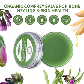 Lifestyle image of Chialing Comfrey Salve on a bedside table