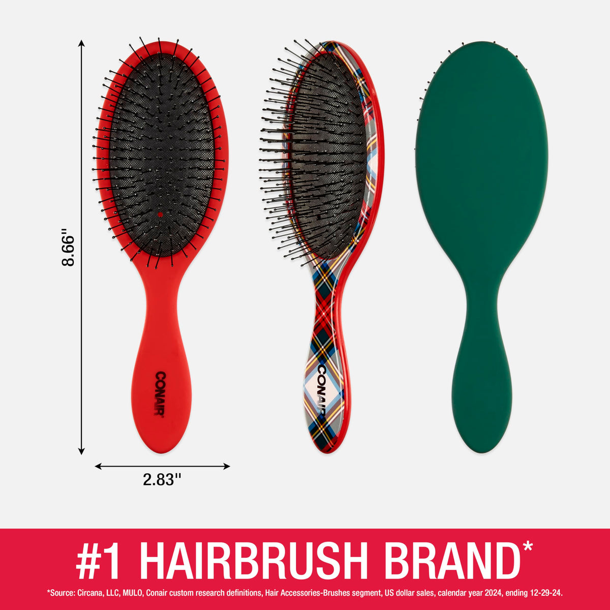 Lifestyle image of Conair Detangling Hair Brushes on a vanity
