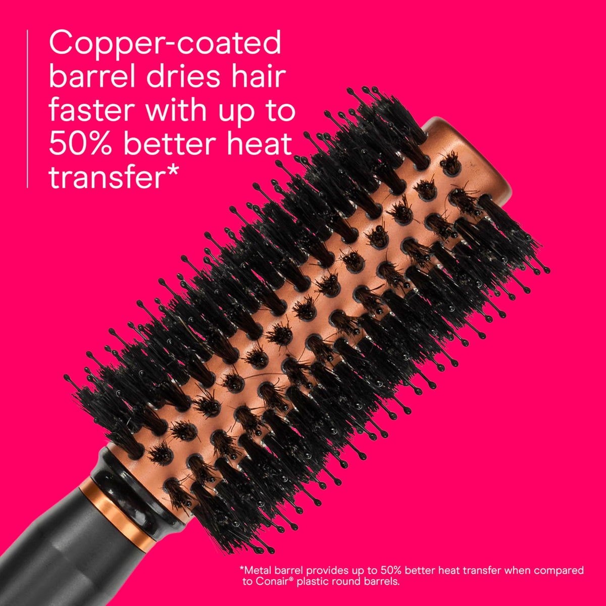 Lifestyle image of Conair Round Hair Brush in use