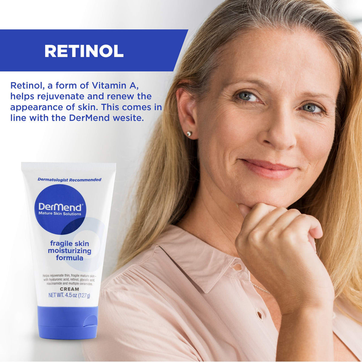 Lifestyle image of Dermend Fragile Skin Moisturizer on vanity
