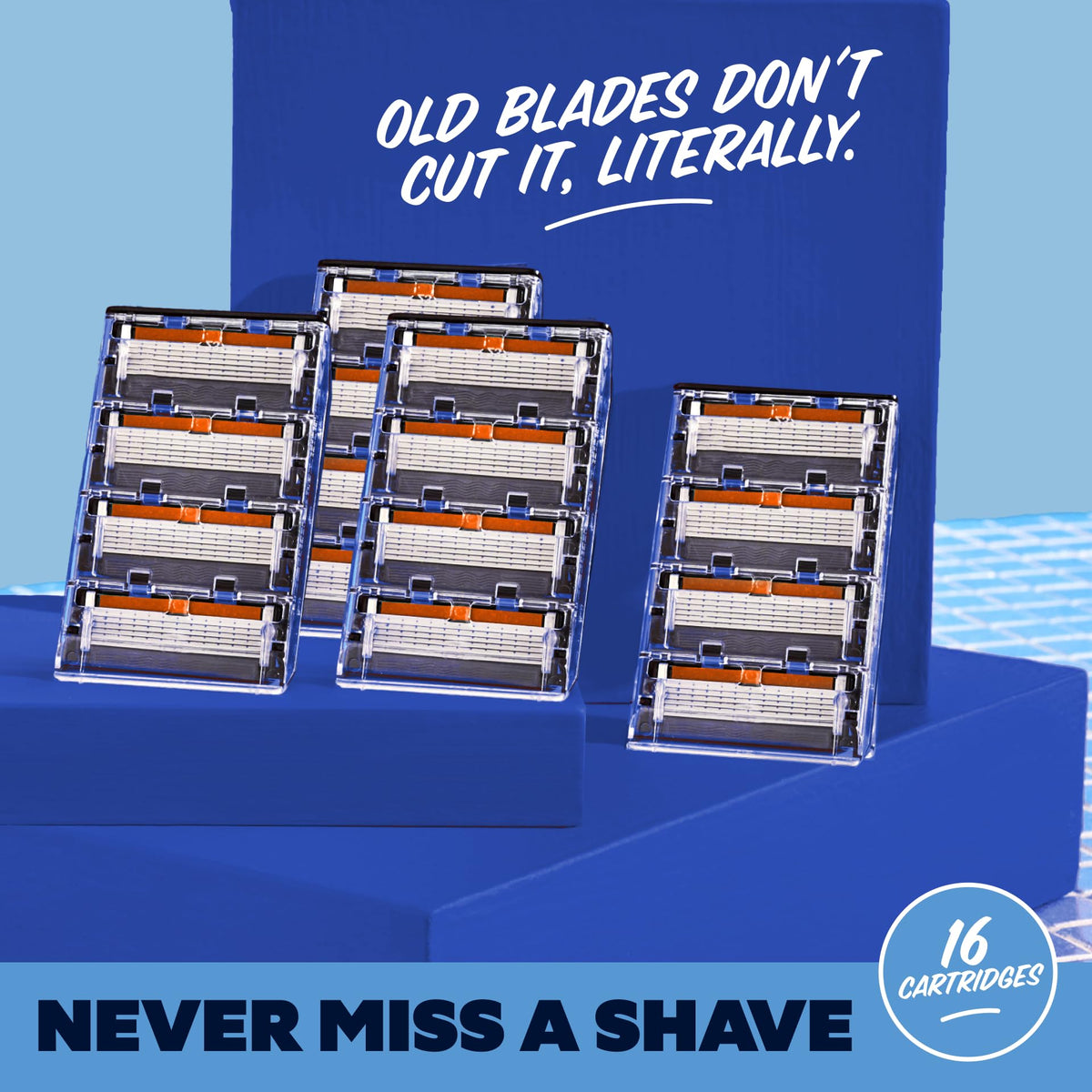 Lifestyle image of Dollar Shave Club 6 Blade Razor in grooming kit