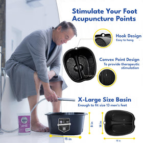 Lifestyle image of feet soaking in the Extra Large Foot Soaking Tub