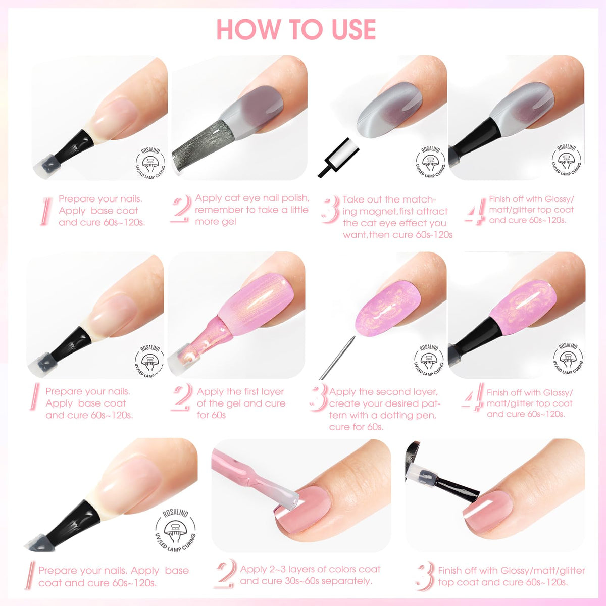 Lifestyle image of friends using ROSALIND gel polish at home