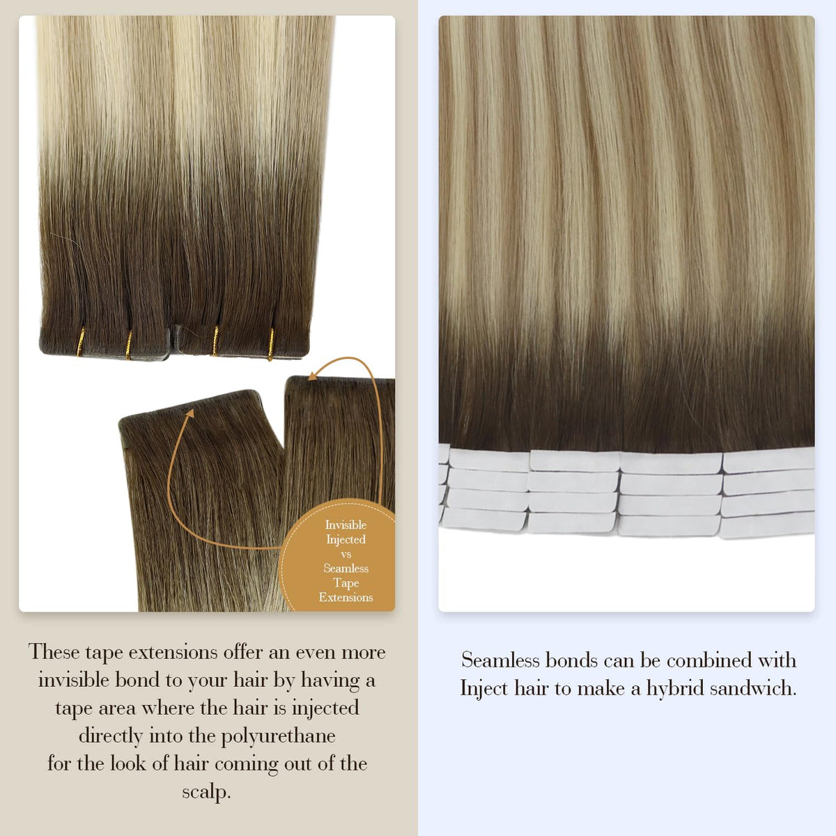 Lifestyle image of Full Shine Tape In Hair Extensions in use
