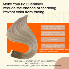 Lifestyle image of Full Shine Tape In Hair Extensions in use