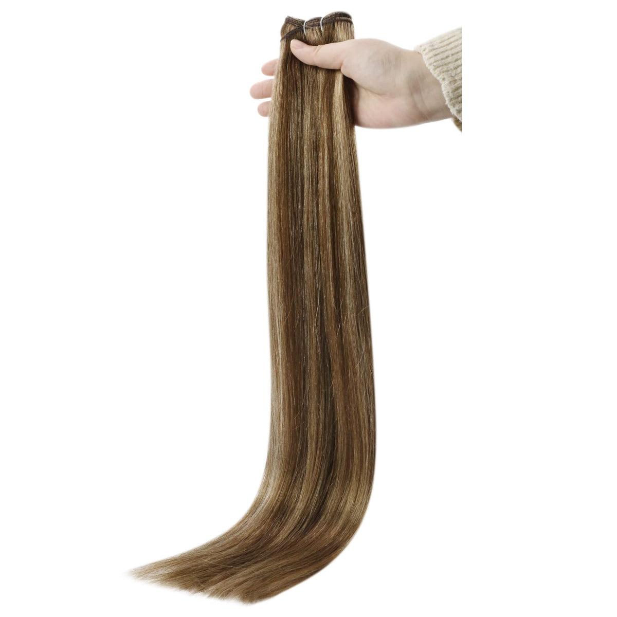 Lifestyle image of Full Shine Weft Hair Extensions styled