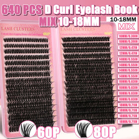Lifestyle image of Gmagictobo lash clusters applied on model