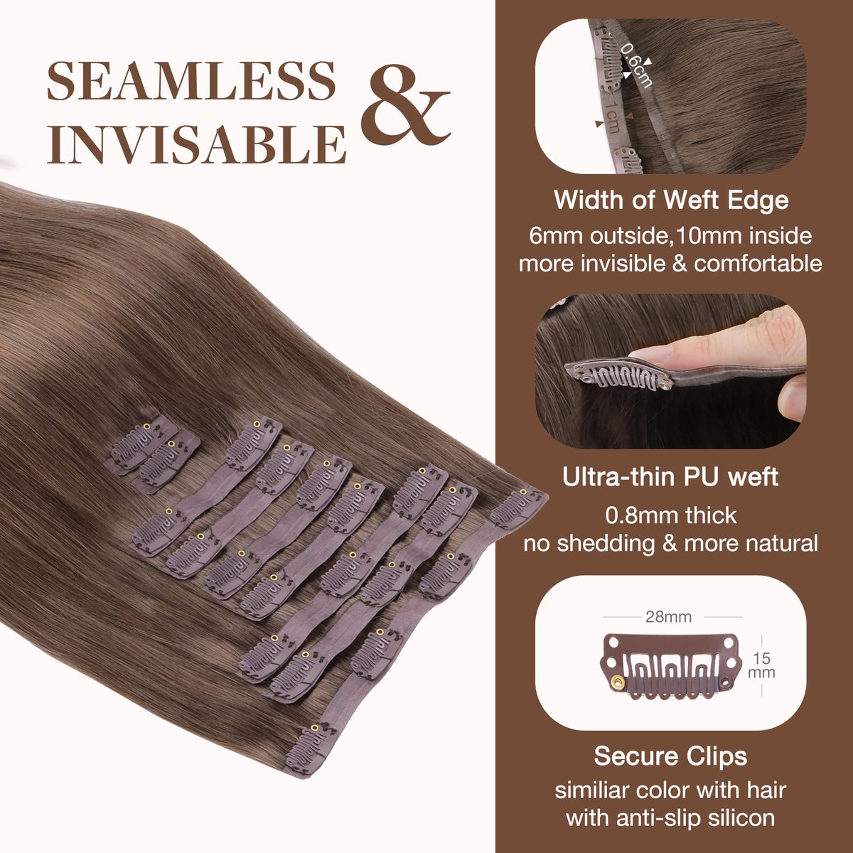 Lifestyle image of GOO GOO Clip in Hair Extensions styled