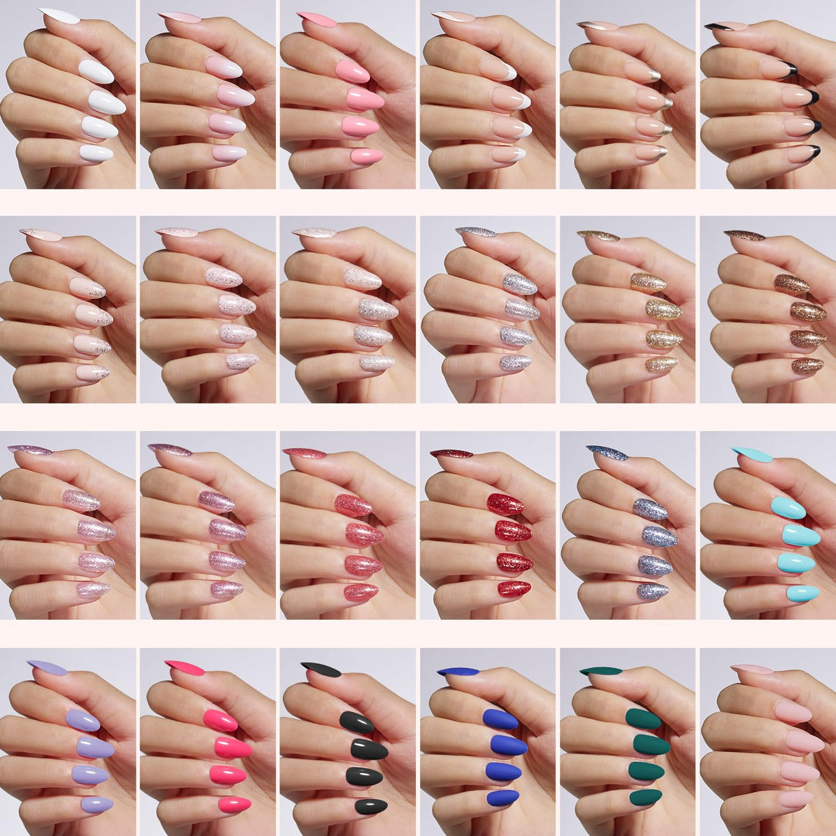 Lifestyle image of hands wearing Beetles press on nails