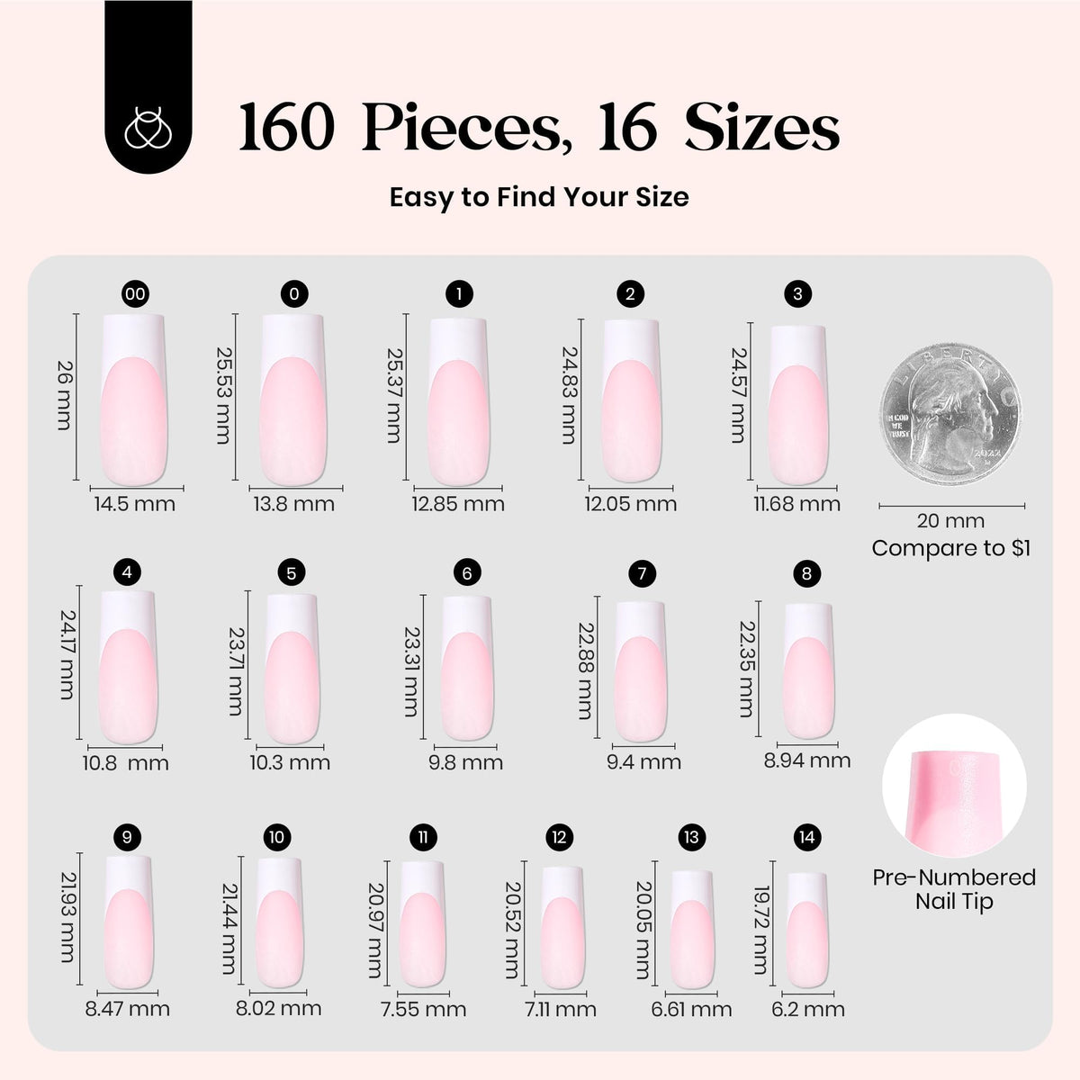 Lifestyle image of hands with Beetles French Tip Press On Nails