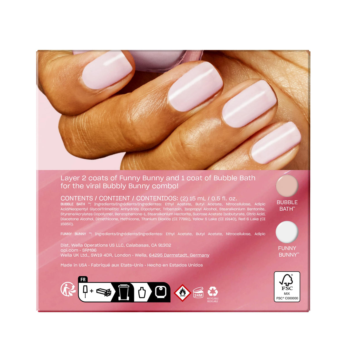 Lifestyle image of hands with OPI nail polish applied