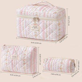 Lifestyle image of HBselect makeup bags in a travel setting