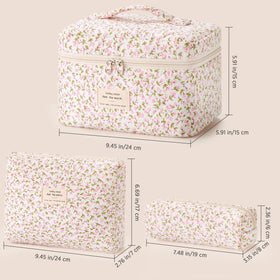 Lifestyle image of HBselect makeup bags in use