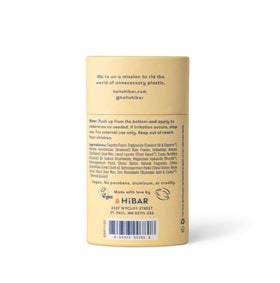 Lifestyle image of HIBAR Coconut & Vanilla Deodorant in bathroom setting