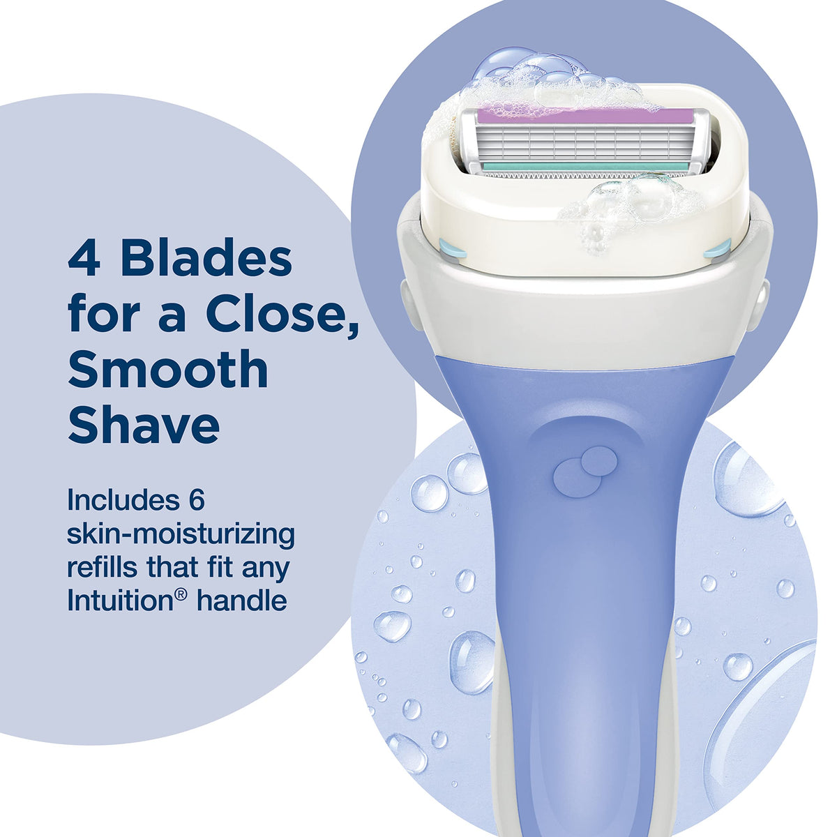 Lifestyle image of INTUITION Razor being used on leg
