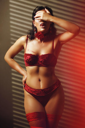 Lifestyle image of Kink Ink temporary tattoos in use